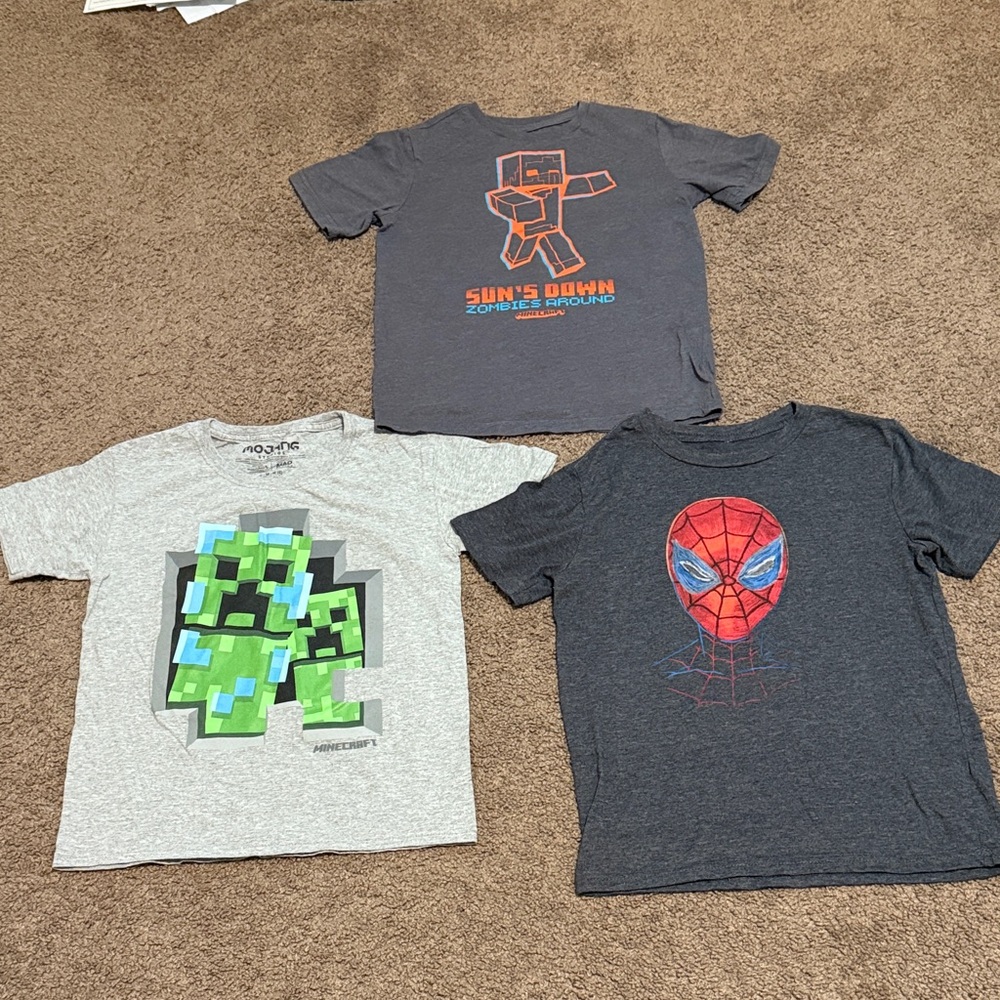 Marvel Gray and Dark Gray Spider-Man Kids Tee